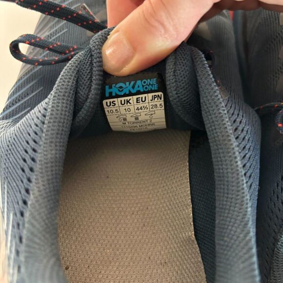 Hoka One One Torrent 2 Mens 10.5 Trail Running Shoes Moonlit Ocean Risk Red - Picture 12 of 12